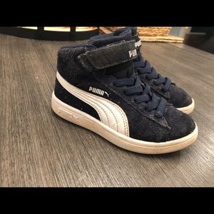Little boys Puma suede high top sneakers